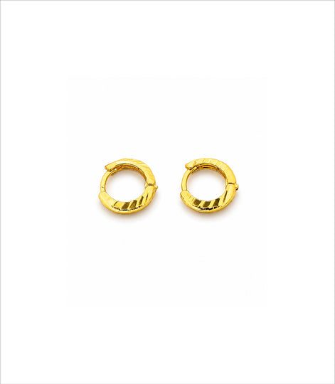 Gold Plated Chunky Huggie Bali Earrings