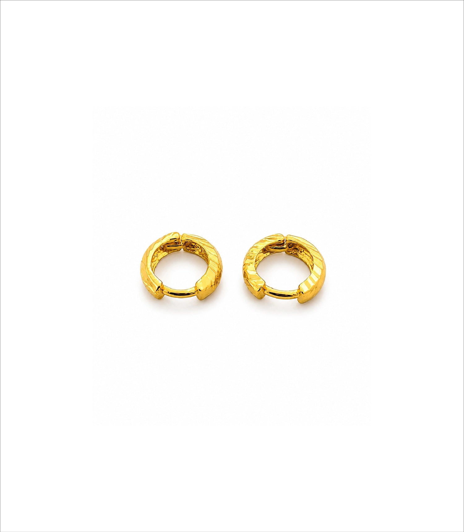Gold Plated Chunky Huggie Bali Earrings