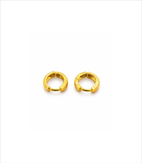 Gold Plated Chunky Huggie Bali Earrings