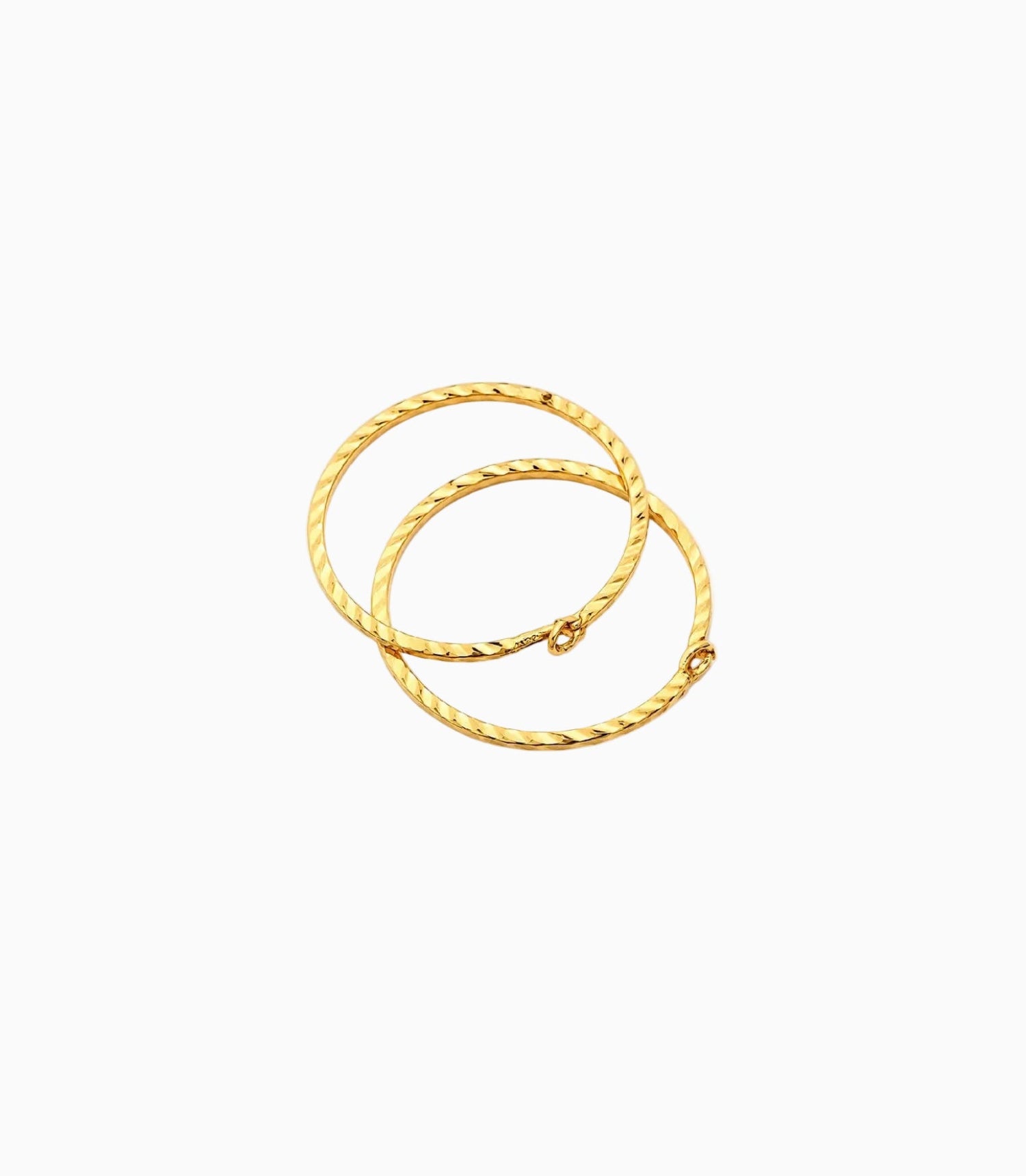 Gold Plated Diamond Cut Bali Earrings