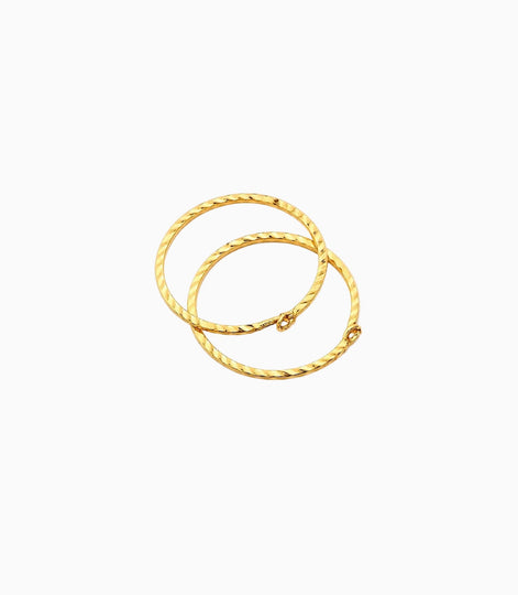Gold Plated Diamond Cut Bali Earrings