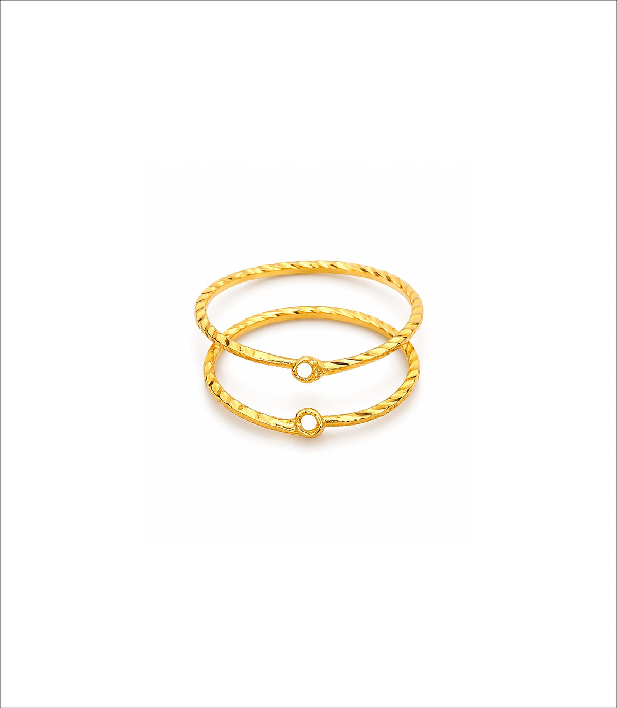 Gold Plated Diamond Cut Bali Earrings