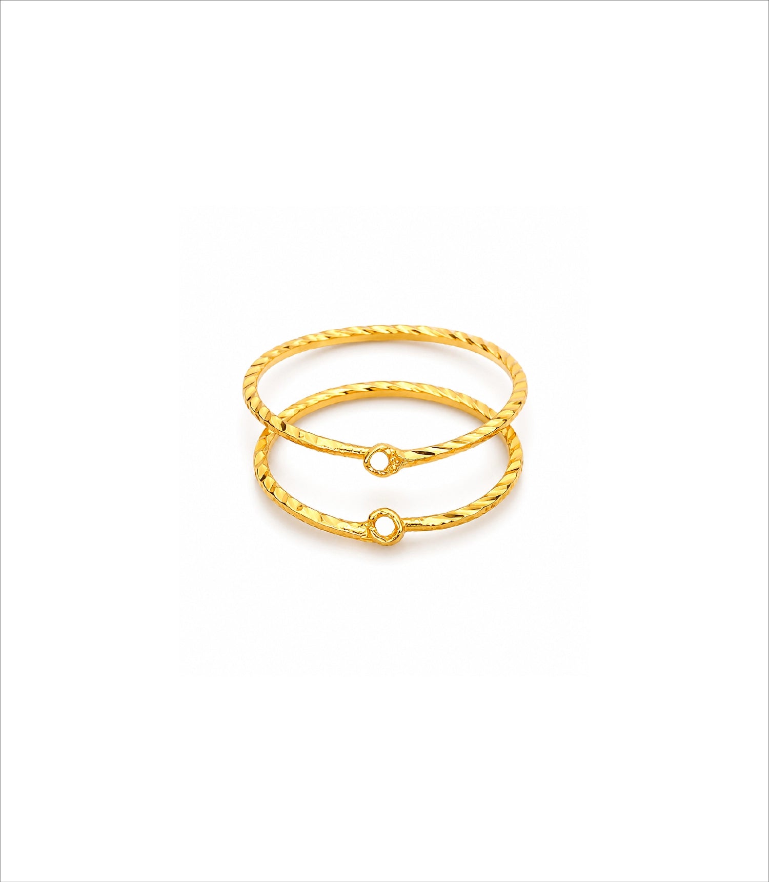 Gold Plated Diamond Cut Bali Earrings