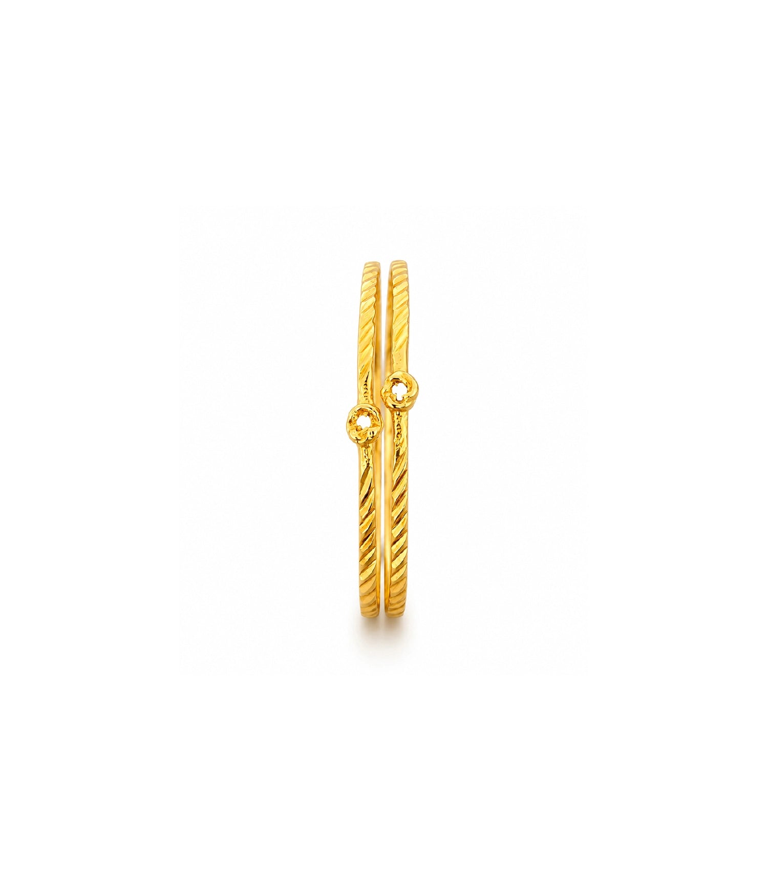 Gold Plated Diamond Cut Bali Earrings