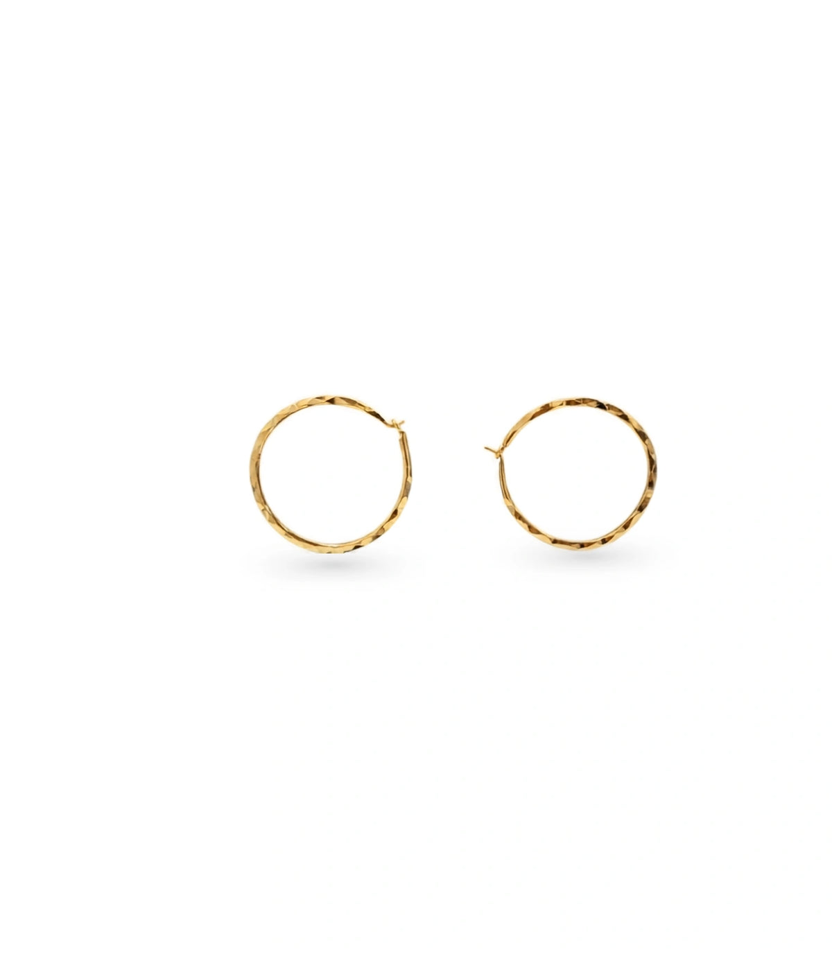 Gold Plated Everyday Round Hoop Earrings