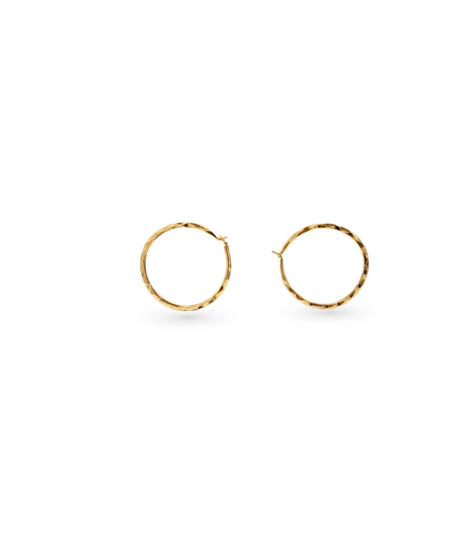 Gold Plated Everyday Round Hoop Earrings