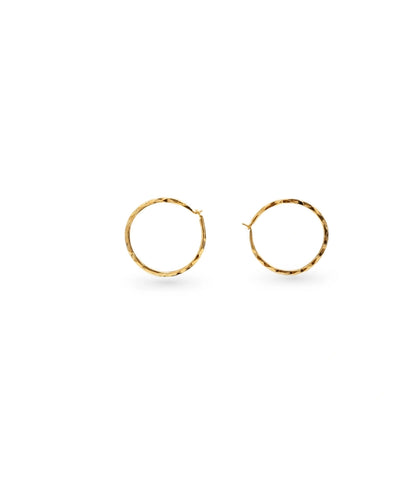 Gold Plated Everyday Round Hoop Earrings