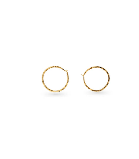 Gold Plated Everyday Round Hoop Earrings