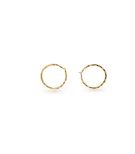 Gold Plated Everyday Round Hoop Earrings