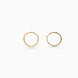 Gold Plated Everyday Round Hoop Earrings