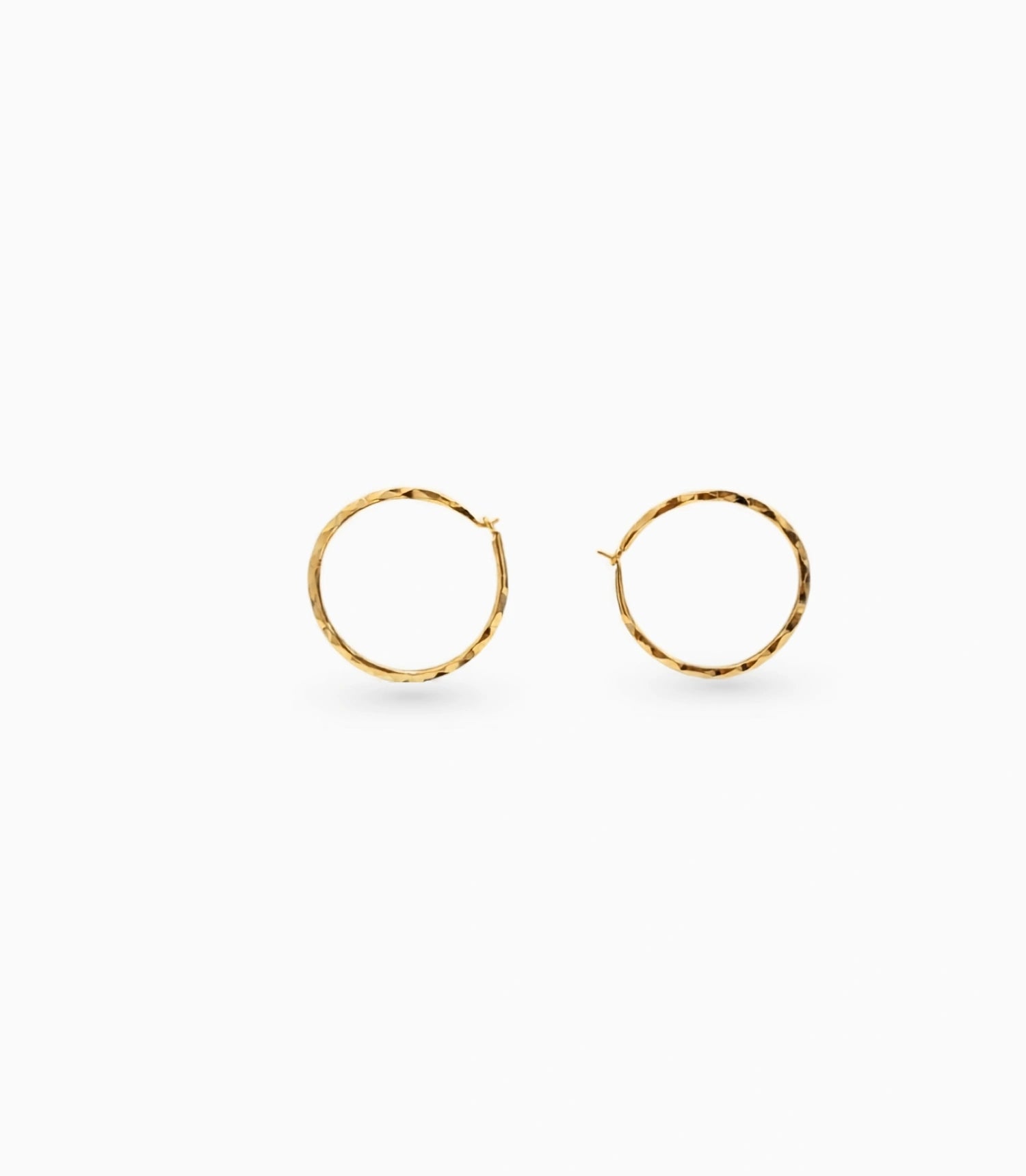 Gold Plated Everyday Round Hoop Earrings