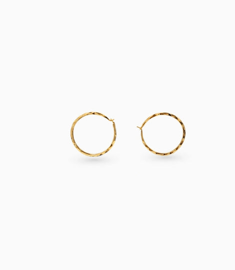 Gold Plated Everyday Round Hoop Earrings