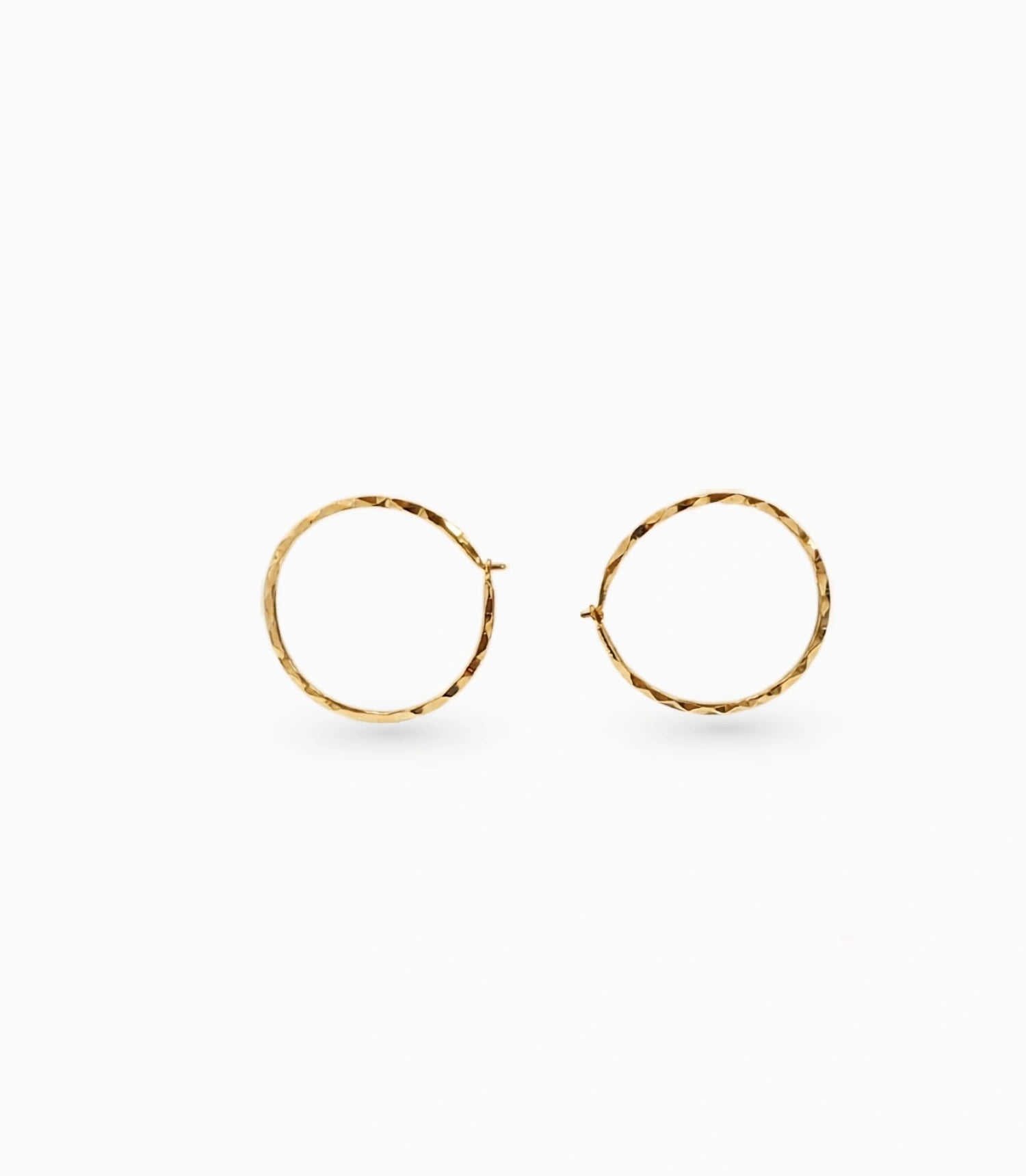 Gold Plated Everyday Light Weight Hoop Earrings