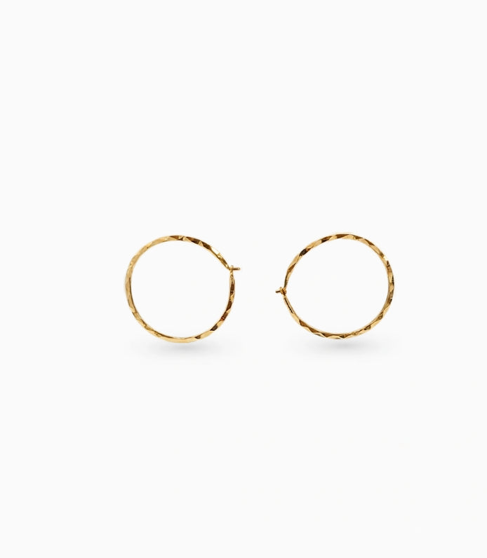 Gold Plated Everyday Light Weight Hoop Earrings