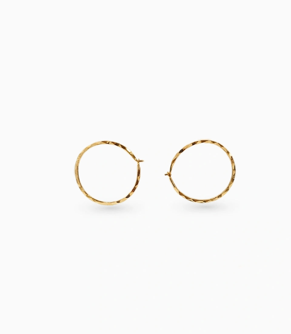 Gold Plated Everyday Light Weight Hoop Earrings