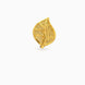Gold Plated Leaf Motif Unisex Brooch