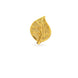 Gold Plated Leaf Motif Unisex Brooch