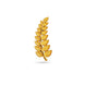 Gold Plated Festive Leaf Motif Unisex Brooch