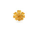 Gold Plated Floral Motif Unisex Brooch