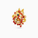 Gold Plated Festive Floral Meenakari Brooch