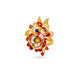 Gold Plated Festive Floral Meenakari Brooch