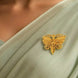 Gold Plated Butterfly Filigree Brooch
