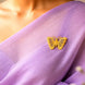 Gold Plated Butterfly Motif Unisex Brooch