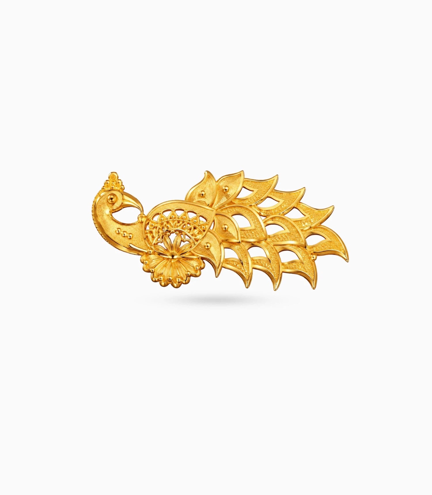 Gold Plated Festive Peacock Brooch