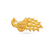 Gold Plated Festive Peacock Brooch