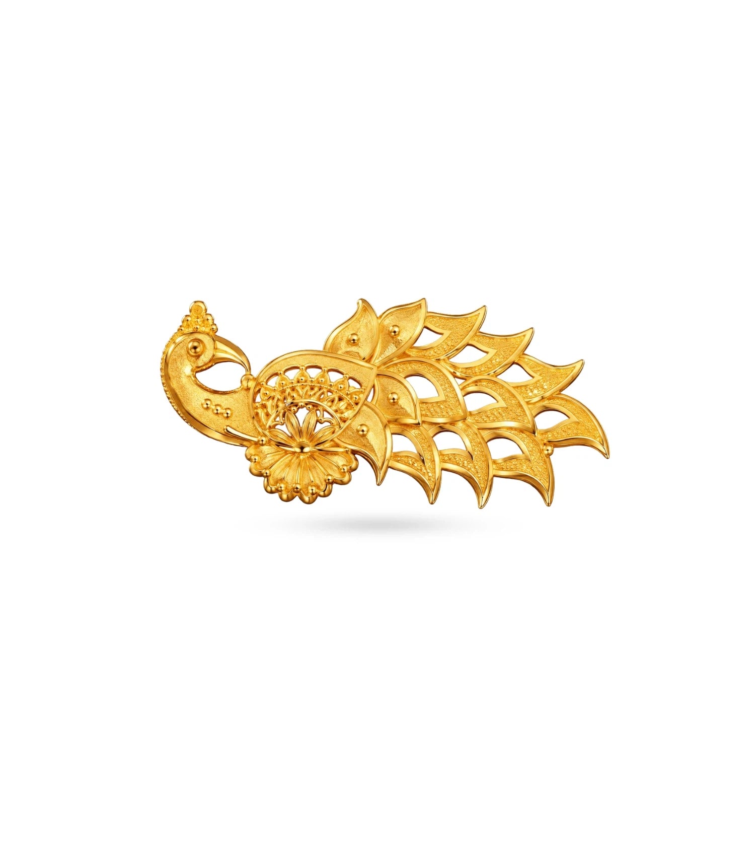 Gold Plated Festive Peacock Brooch