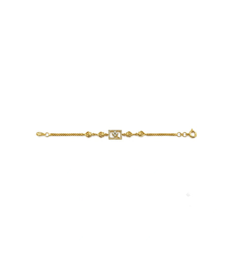 Gold Plated Elegant AD Chain Bracelet