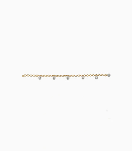 Gold Plated Sparkling AD Charm Bracelet