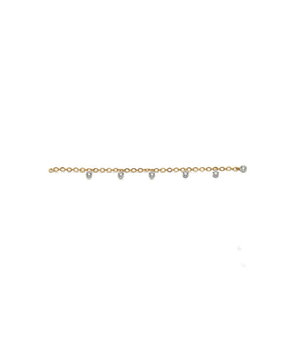 Gold Plated Sparkling AD Charm Bracelet