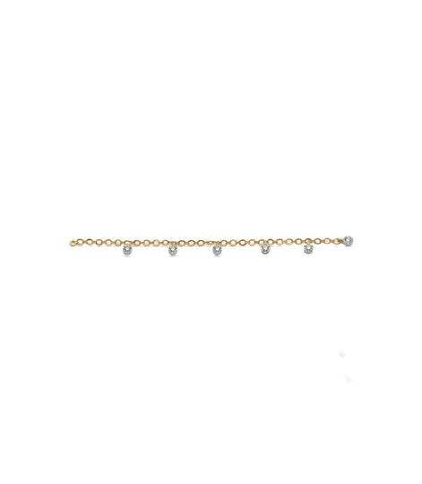 Gold Plated Sparkling AD Charm Bracelet