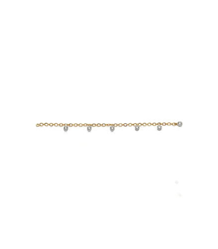 Gold Plated Sparkling AD Charm Bracelet
