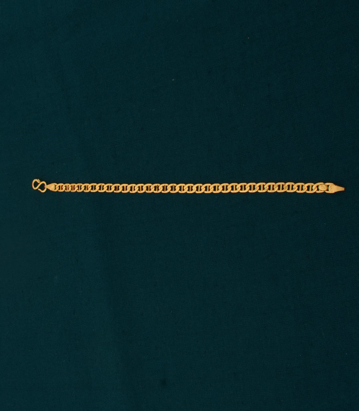 Gold Plated Festive Flat Curb Chain Bracelet