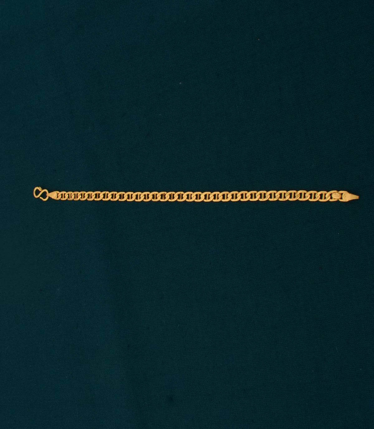 Gold Plated Festive Flat Curb Chain Bracelet