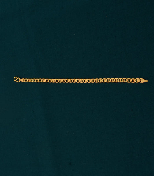 Gold Plated Festive Flat Curb Chain Bracelet