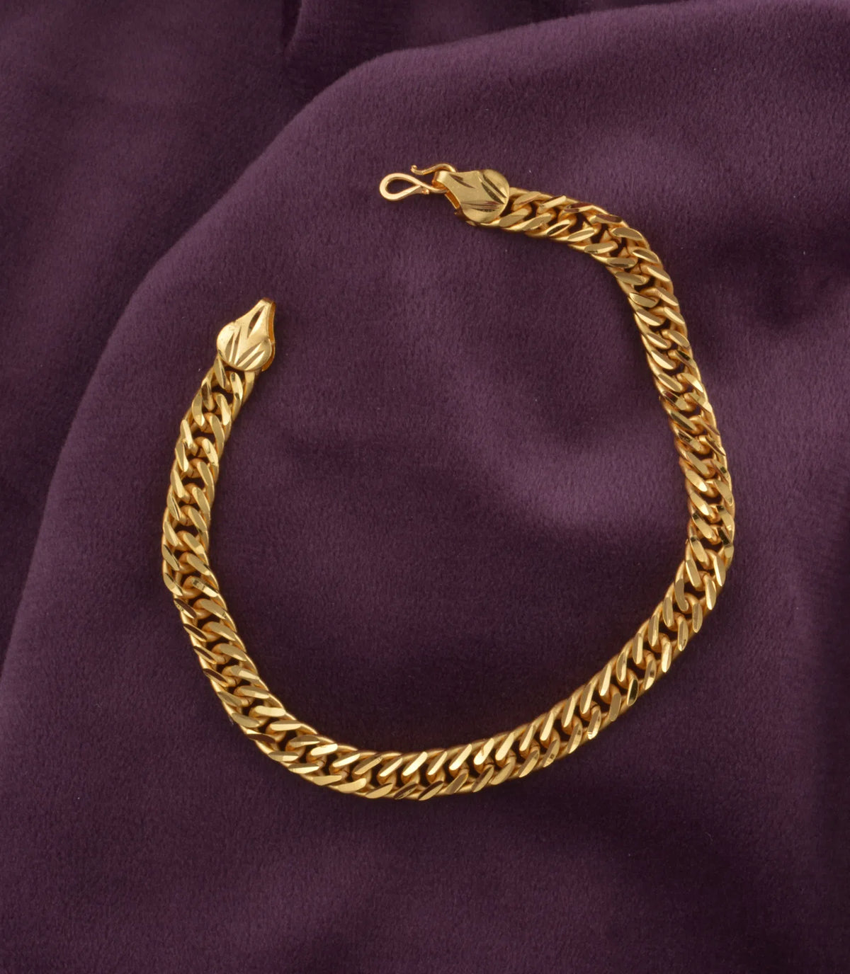 Gold Plated Cuban Link Bracelet for Men