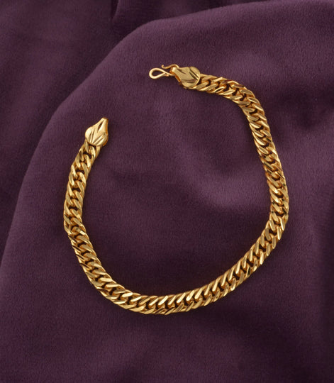 Gold Plated Cuban Link Bracelet for Men