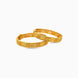 Gold Plated Textured Geometric Bangle Set