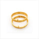 gold plated round emblem textured bangles DCC1018