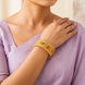 Gold Plated Traditional Enamel Kada Bangle on hand DCC267MYBL