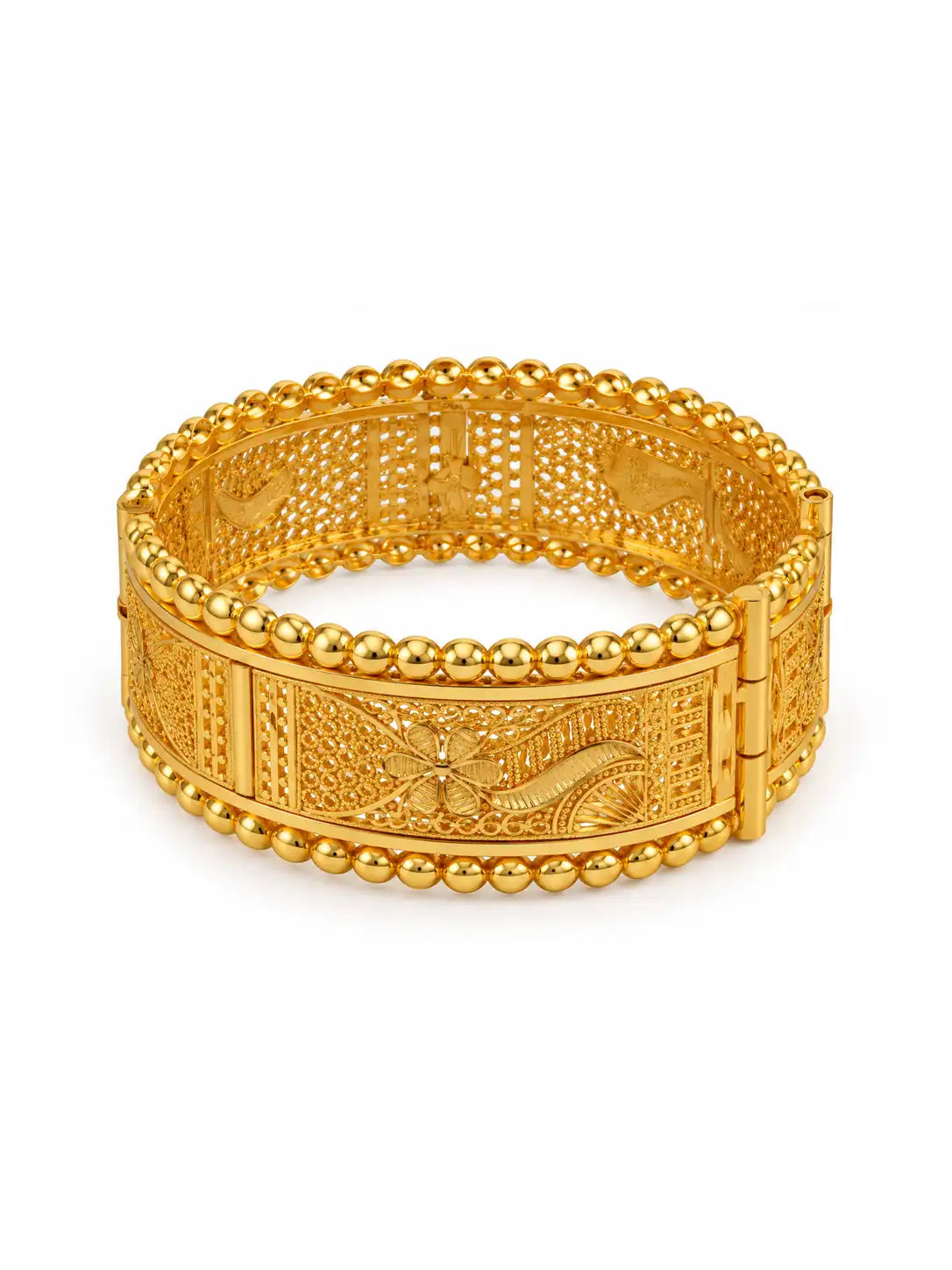 Gold Plated Wedding Designer Chur Single Bangle