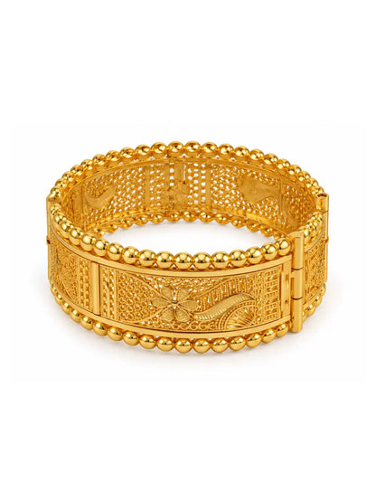 Gold Plated Wedding Designer Chur Single Bangle