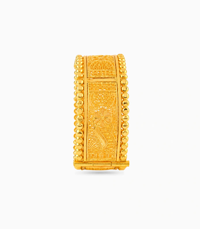 Gold Plated Wedding Designer Chur Single Bangle