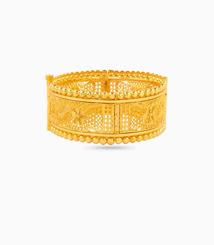 Gold Plated Wedding Designer Chur Single Bangle