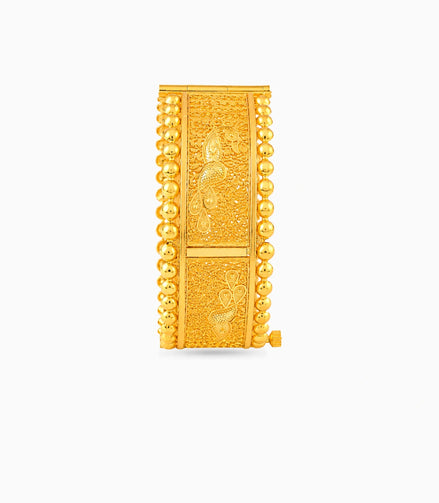 Gold Plated Wedding Peacock Motif Chur Single Bangle