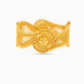 Gold Plated Wedding Floral Rosette Single Bangle