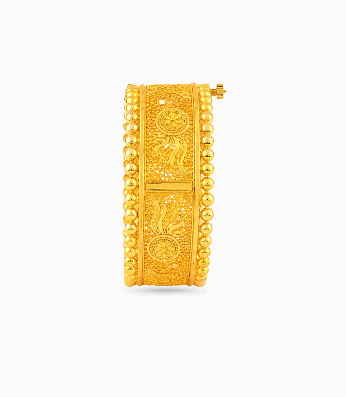 Gold Plated Wedding Floral Peacock Single Bangle